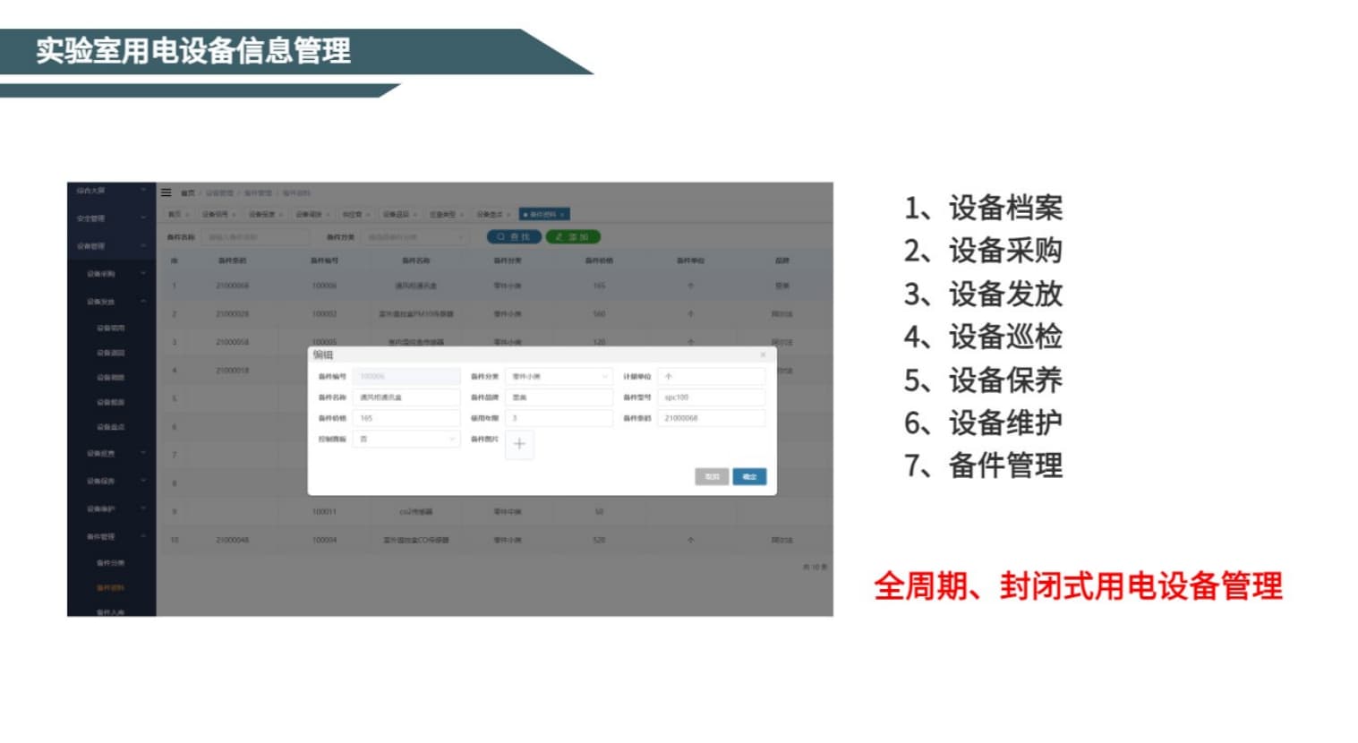 實(shí)驗室用電設備信息管理